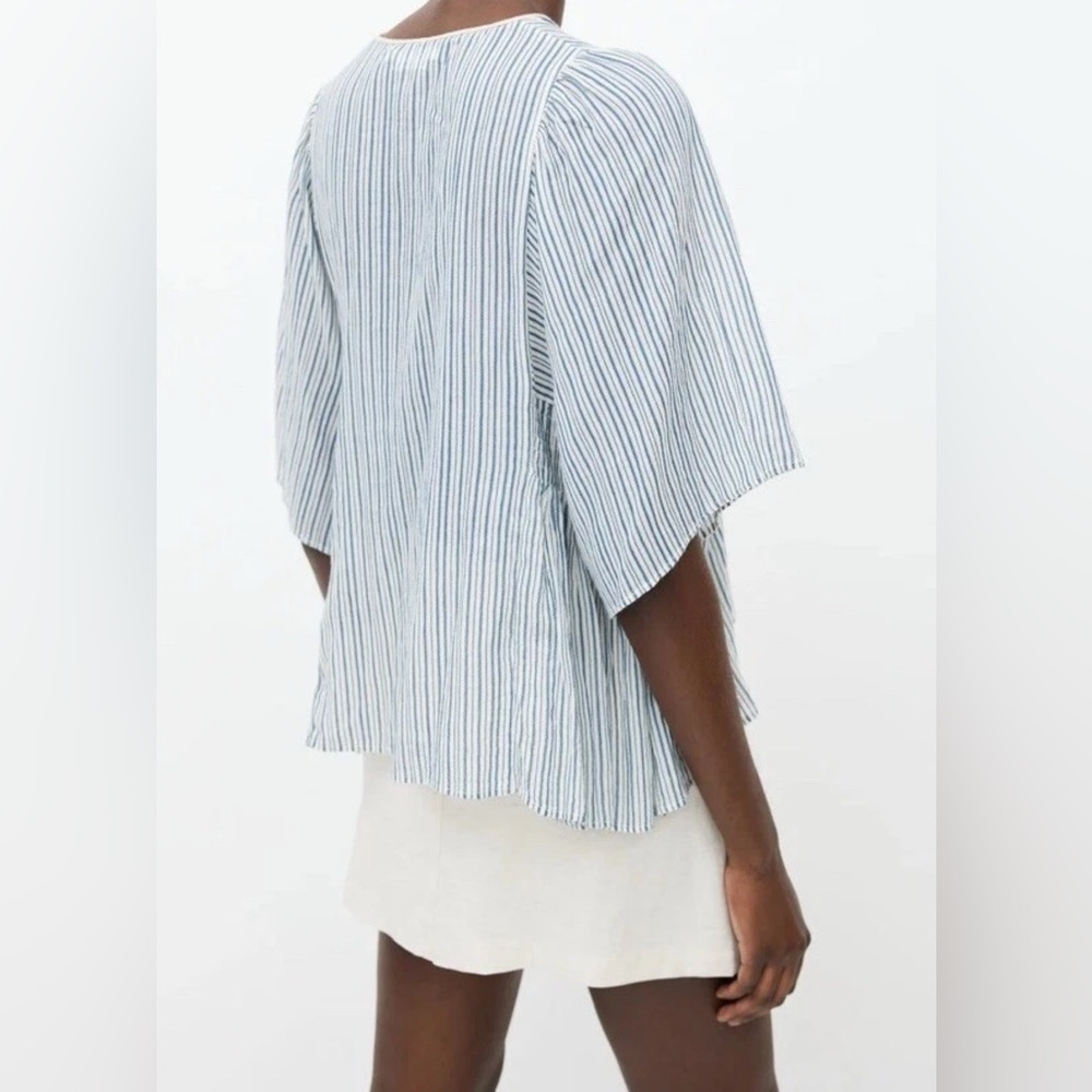 ISABEL MARANT Etoile Striped Joy Top Embroidered Blouse - Picture 3 of 12